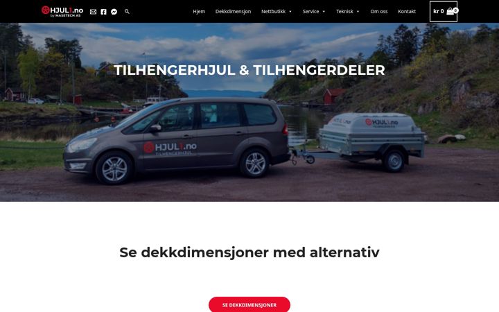 Screenshot of hjul1.no