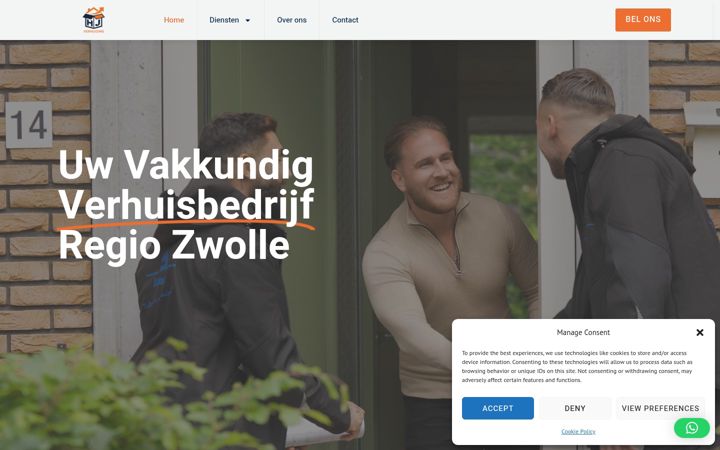 Screenshot of hjverhuizing.nl