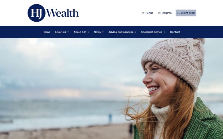 Screenshot of hjwealthplanning.co.uk