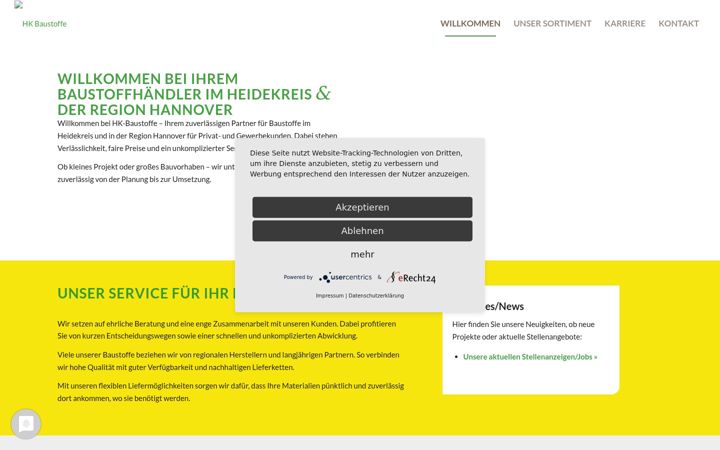 Screenshot of hk-baustoffe.de
