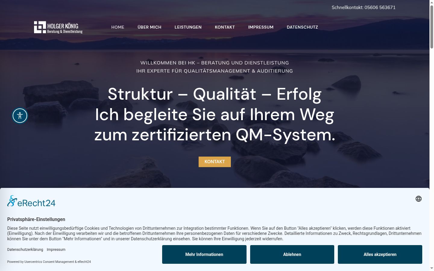 Screenshot van de toestemmingsbanner zoals getoond vóór enige interactie