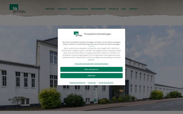 Screenshot of hk-group.de