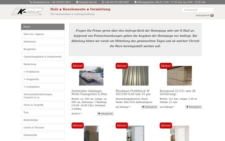 Screenshot of hk-holz.de