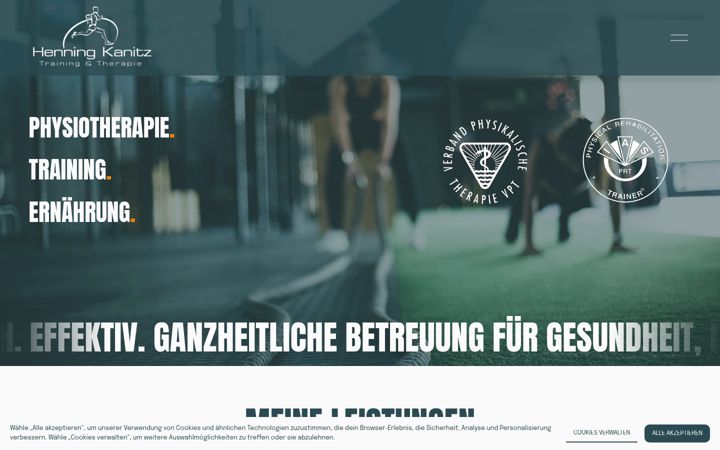 Captură de ecran a hk-physio.de
