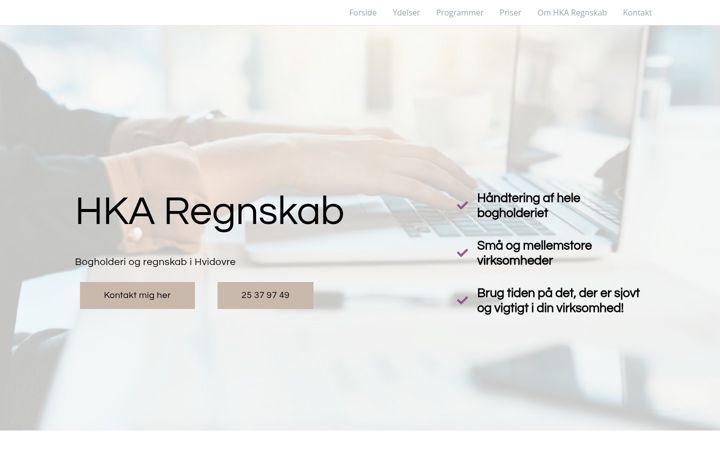 Screenshot of hkaregnskab.dk
