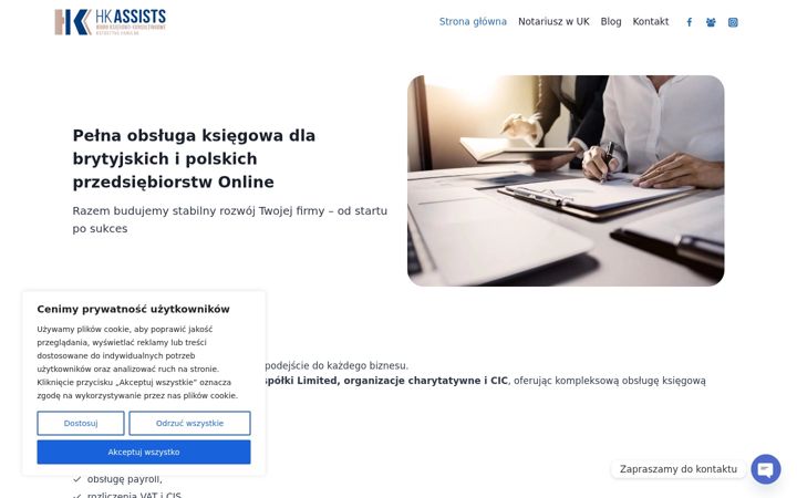 Screenshot of hkassists.co.uk