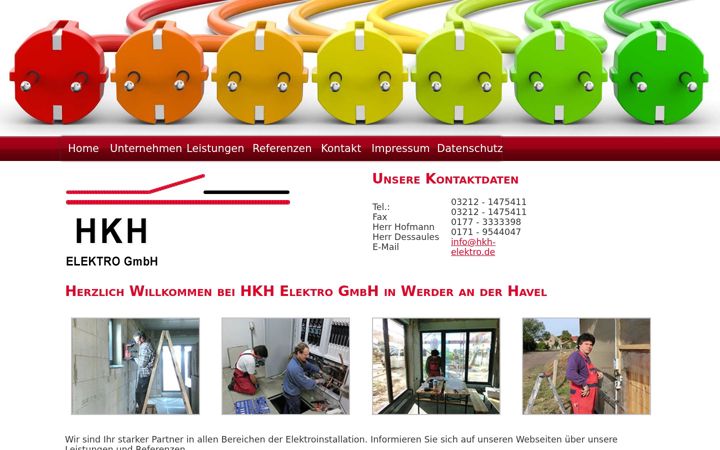 Screenshot of hkh-elektro.de