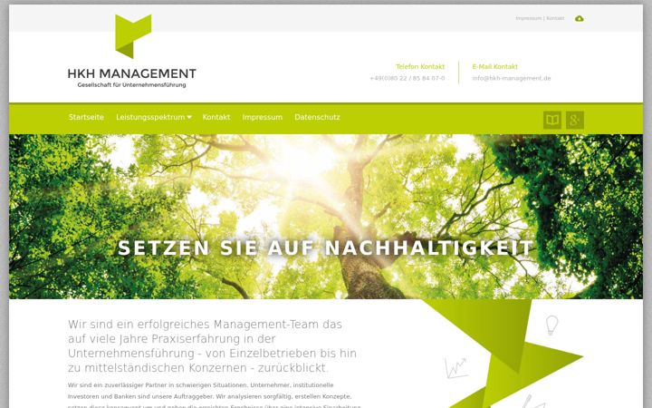 Screenshot of hkh-management.de