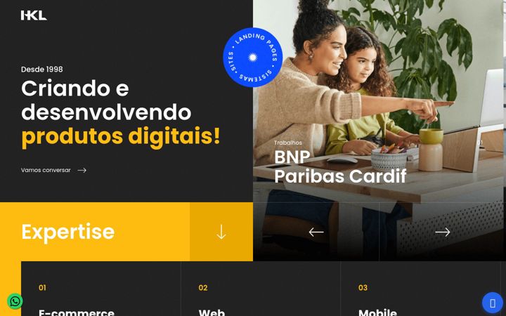 Screenshot of hkl.com.br