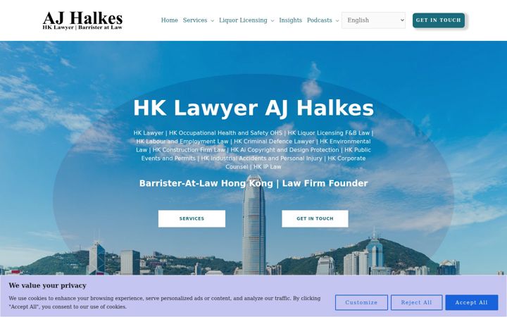 Screenshot of hklawyer-ajhalkes.com