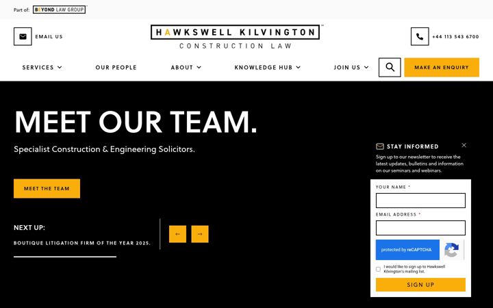 Screenshot of hklegal.co.uk