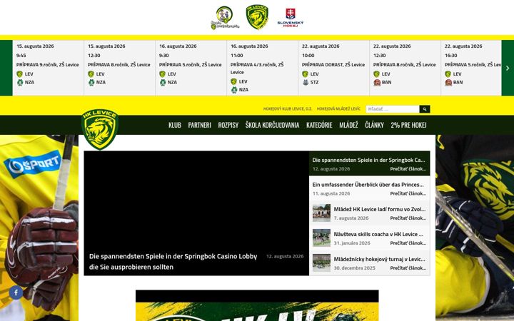 Screenshot of hklevice.sk