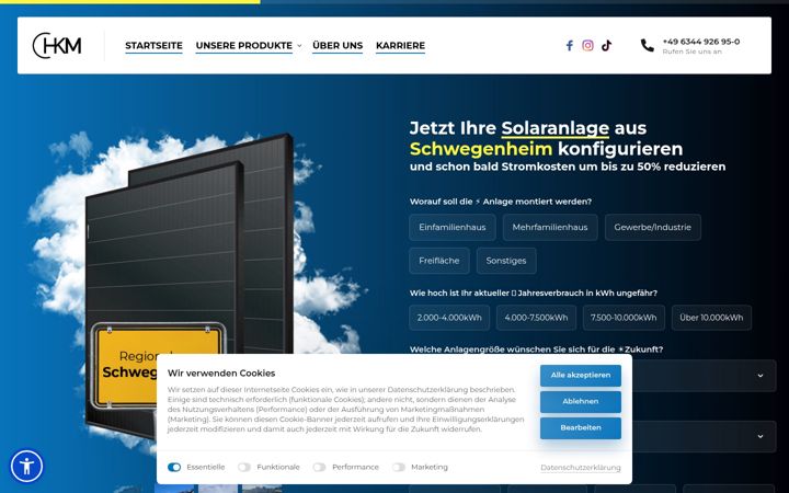 Screenshot of hkm-pv.de