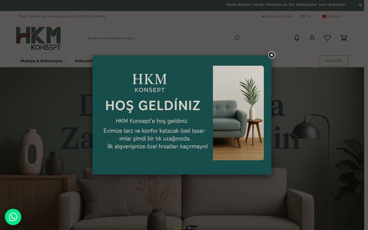 Screenshot of hkmkonsept.com