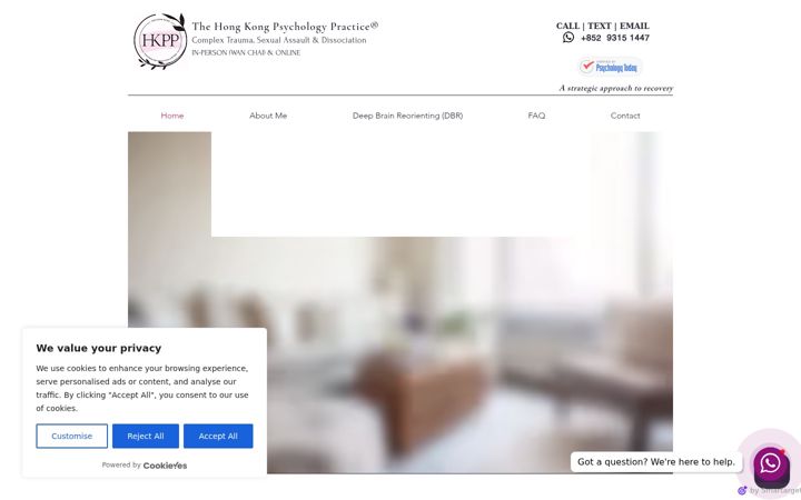 Екранна снимка на hkpsychologypractice.com