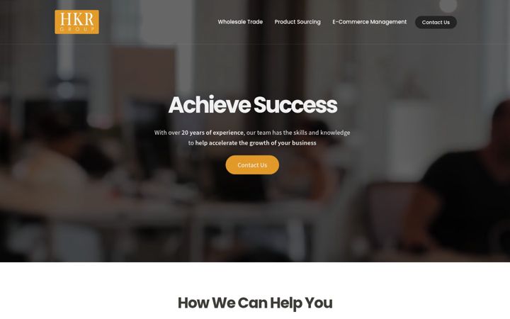 Screenshot of hkrgroup.co.uk