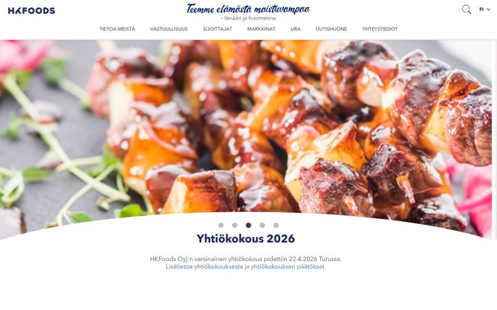 Screenshot of hkscan.com