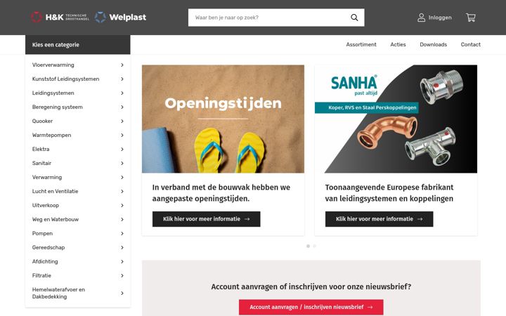 Screenshot of hktechnischegroothandel.nl