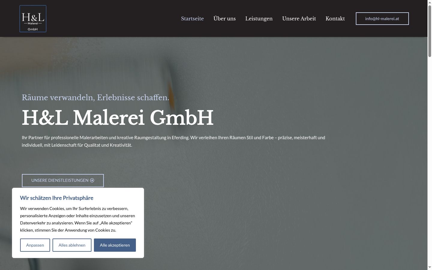 Screenshot του banner συγκατάθεσης που εμφανίστηκε πριν από οποιαδήποτε αλληλεπίδραση