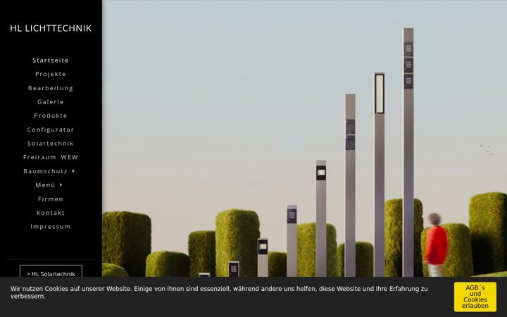 Screenshot of hl-lichttechnik.eu