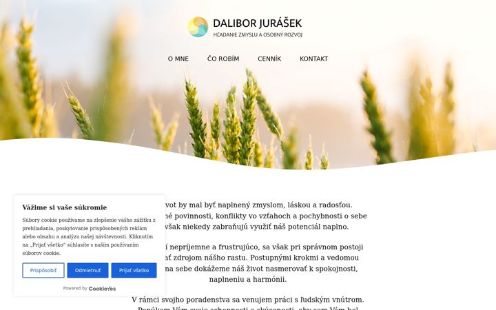 Screenshot of hladaniezmyslu.sk