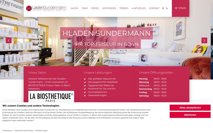Screenshot of hladen.de