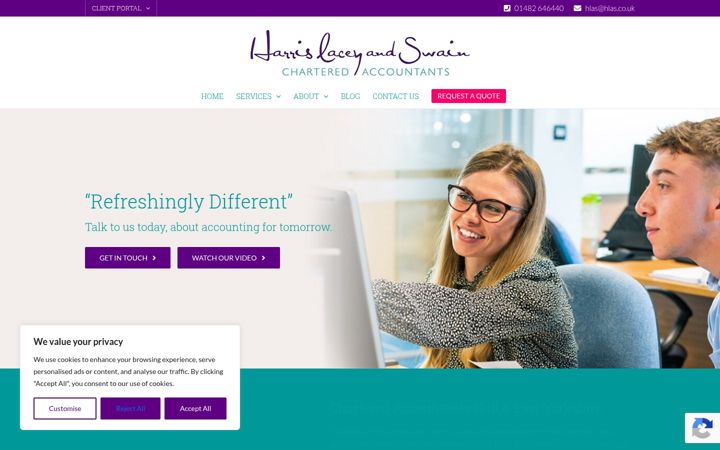 Screenshot of hlas.co.uk