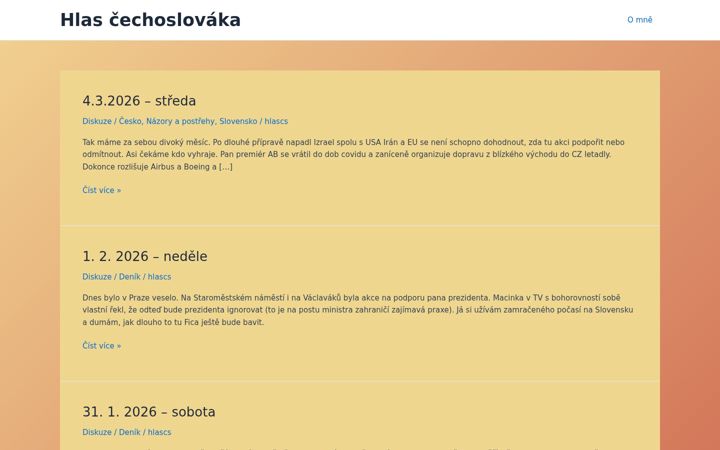 Screenshot of hlascechoslovaka.cz