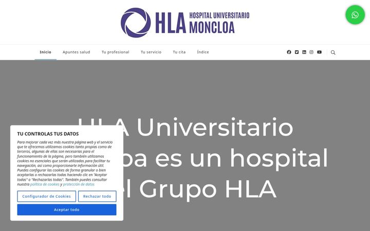Screenshot of hlauniversitariomoncloa.com