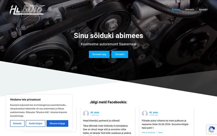 Screenshot of hlauto.ee