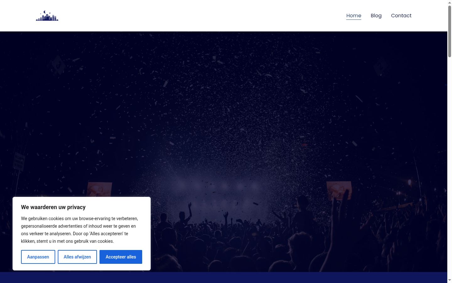Screenshot tal-banner tal-kunsens muri qabel kwalunkwe interazzjoni