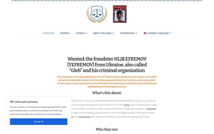 Screenshot of hlib-yefremov.com