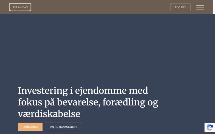 Screenshot von hlmanagement.dk