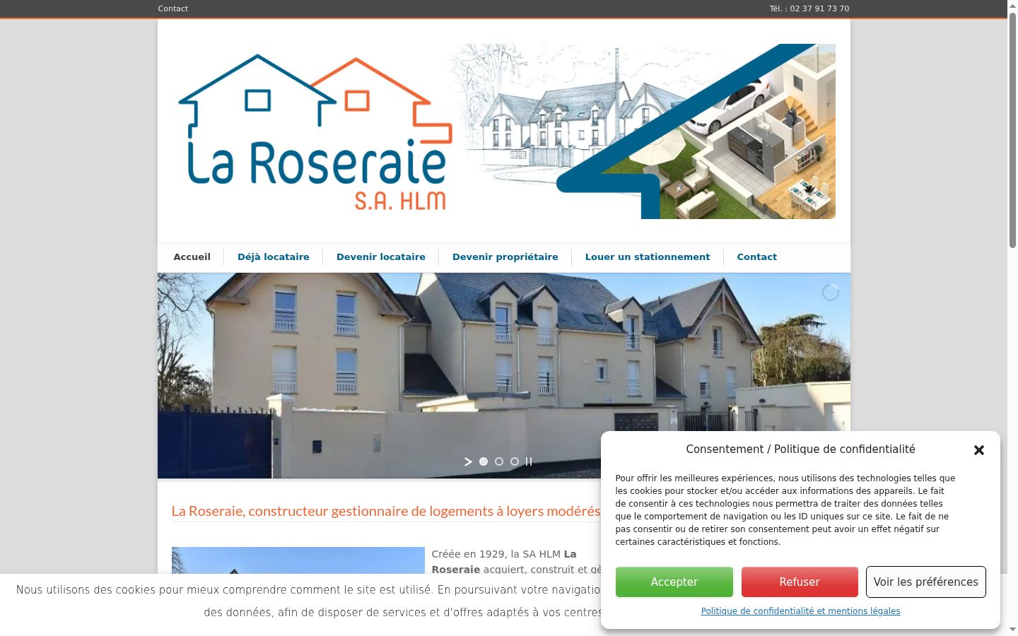 Screenshot tal-banner tal-kunsens muri qabel kwalunkwe interazzjoni