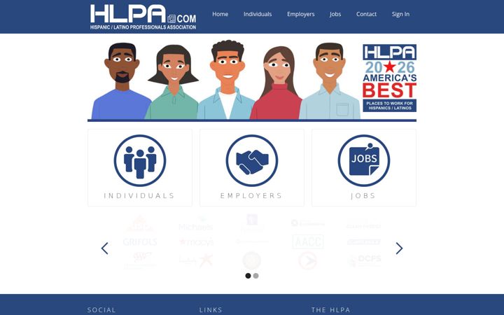 Screenshot of hlpa.com