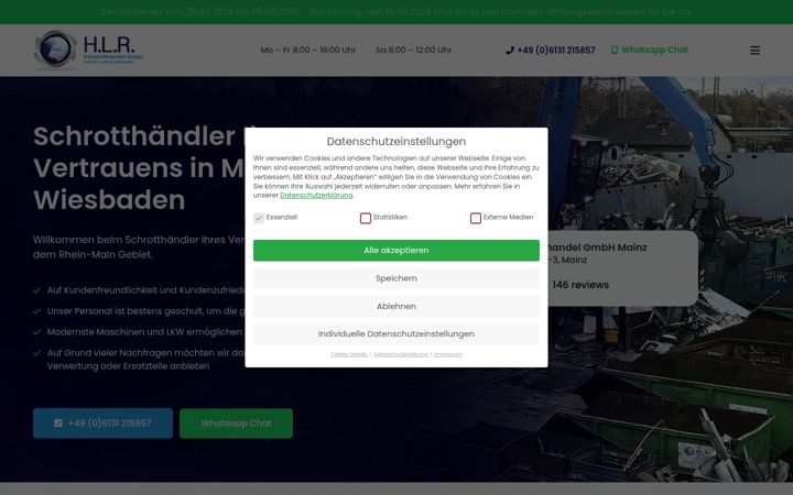Screenshot of hlr-rohstoffhandel.de