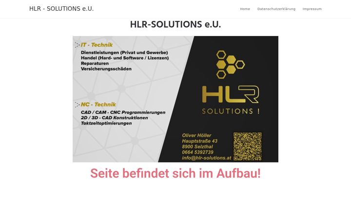 Screenshot of hlr-solutions.at