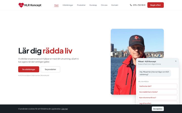 Screenshot of hlrkoncept.se