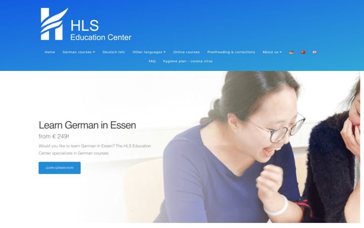 Screenshot of hls-sprachschule.de