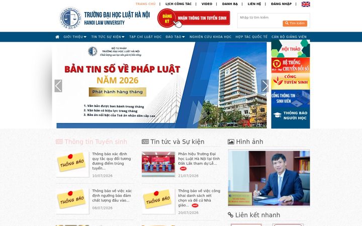 Ekrano kopija hlu.edu.vn