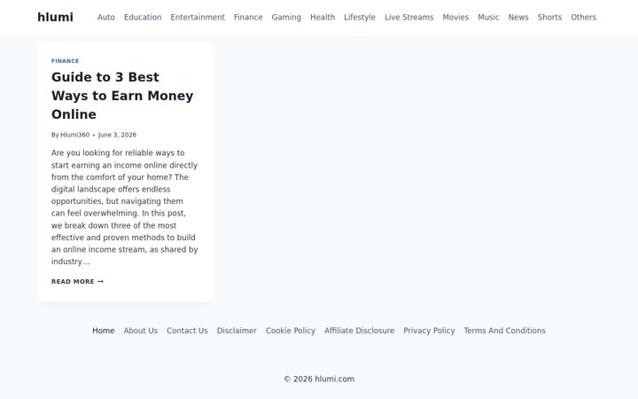 Screenshot of hlumi.com