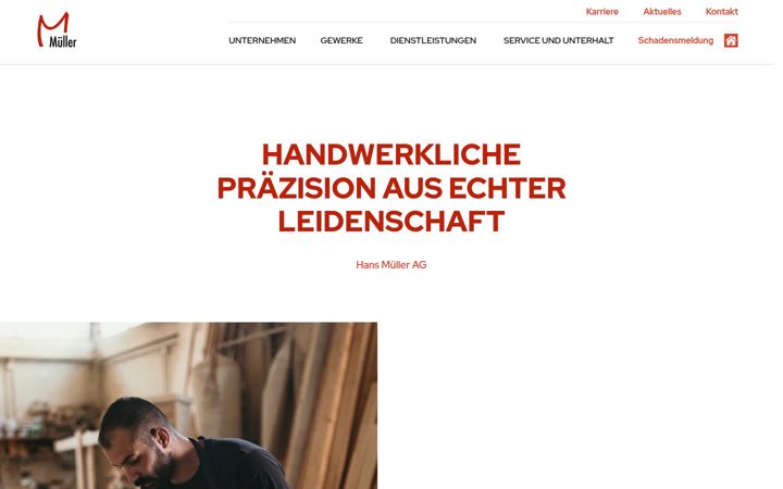 Screenshot of hm-ag.ch
