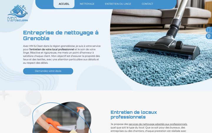 Screenshot of hm-clean.fr