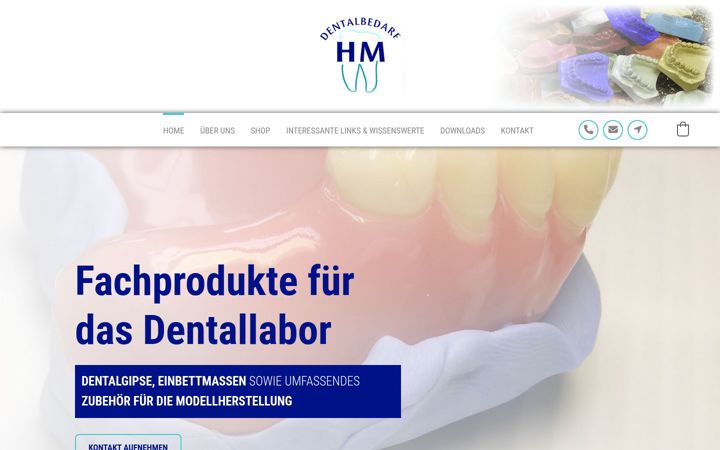 Screenshot of hm-dentalbedarf.de