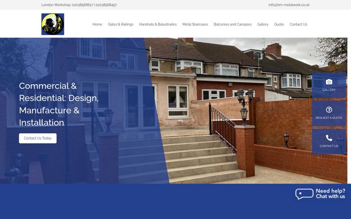 Screenshot of hm-metalwork.co.uk