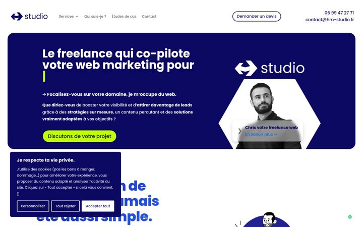 Screenshot of hm-studio.fr