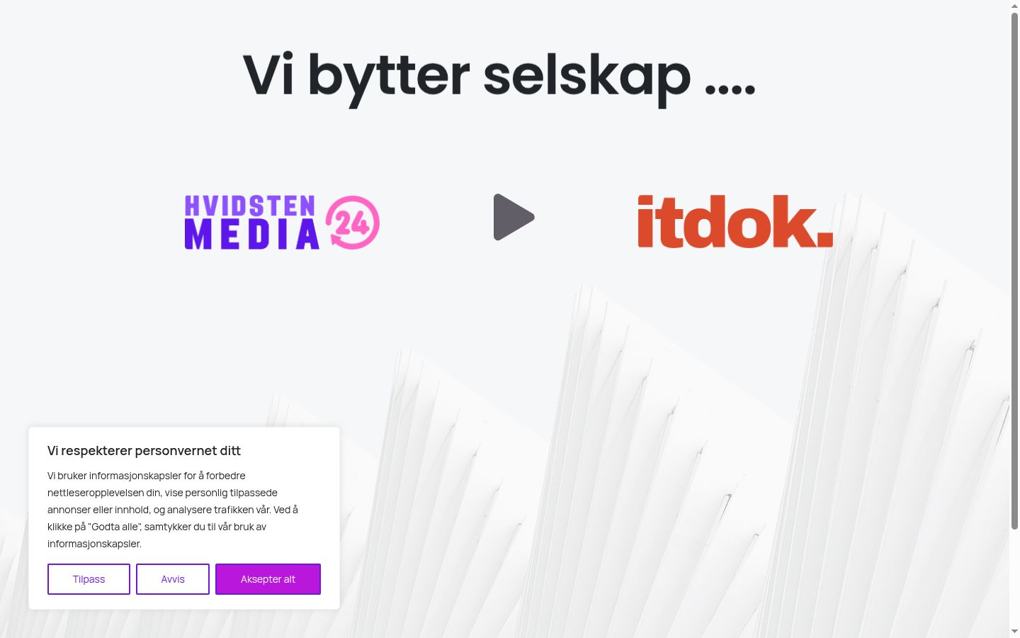 Screenshot tal-banner tal-kunsens muri qabel kwalunkwe interazzjoni