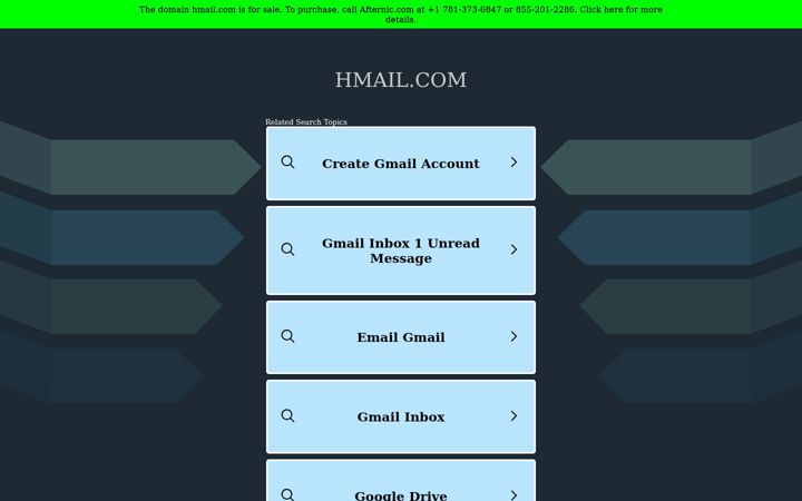 Screenshot of hmail.com