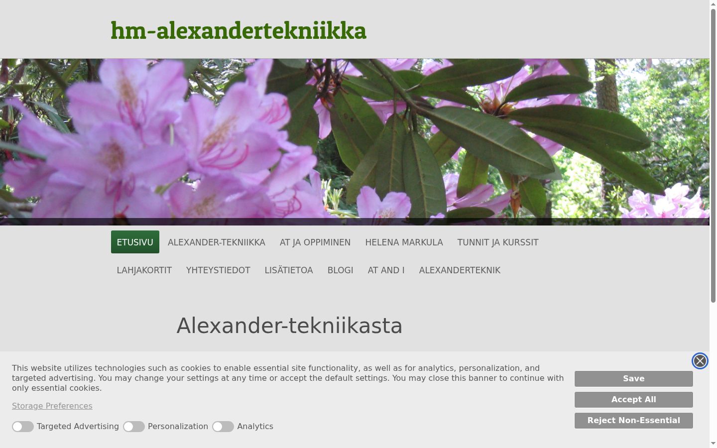 Screenshot of the consent banner shown before any interaction