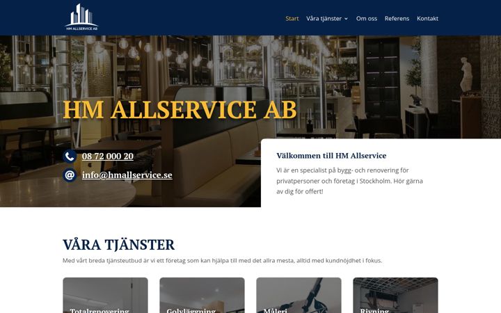 Screenshot of hmallservice.se